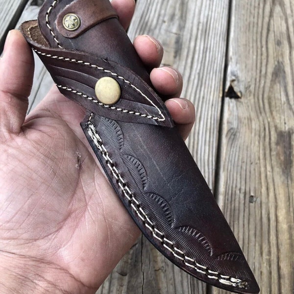 handmade fixed blade Leather Knife Sheath vertical knife sheath horizontal carry knife case holster X69