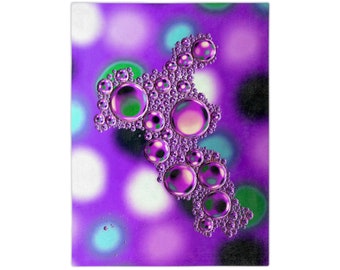 Purple Bubble Velveteen Microfiber Blanket