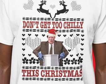 Kevin Malone T-shirt en coton épais Don't get chill ce Noël