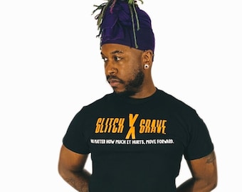 glitchXgrave BLACK T-shirt