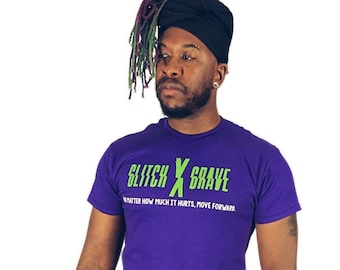 glitchXgrave PURPLE T-shirt