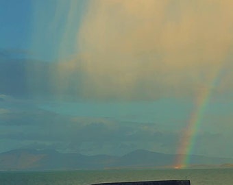 Poster Art: West of Ireland, Mayo, Croagh Patrick, Clew Bay. Classic digital poster artwork produced with love from original photography