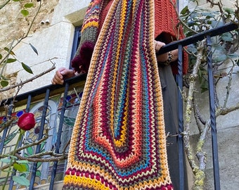 Crochet pattern scarf / crochet scarf (Dutch pattern)