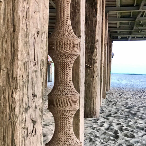 Patrón de crochet Lámpara de pescador / patrón de crochet lámpara de red de pesca