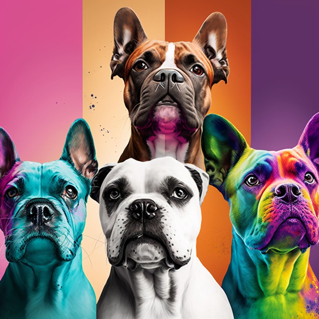 Set of 3 Printable Dogs Wall Art Modern Dog Digital Wall Art Decor