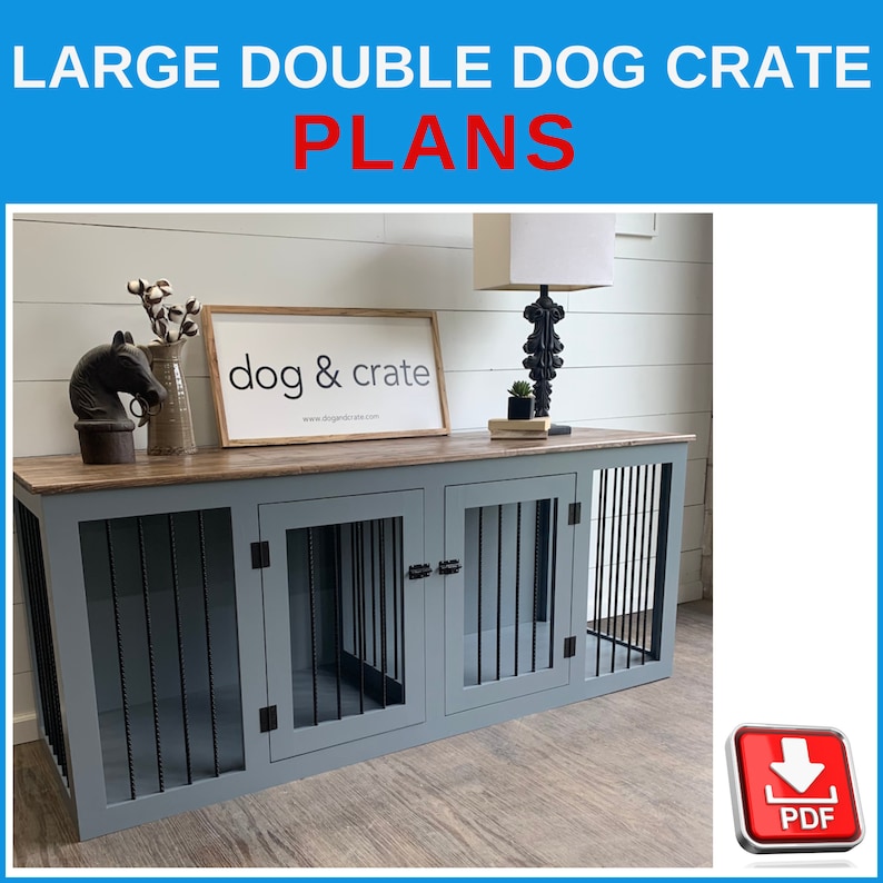 Large Double Dog Crate DIY Plans - Double Large Wooden Dog Kennel Plans ...