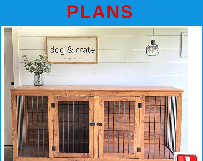 XL Double Dog Crate DIY Plans Double Extra Large Wooden Dog Kennel