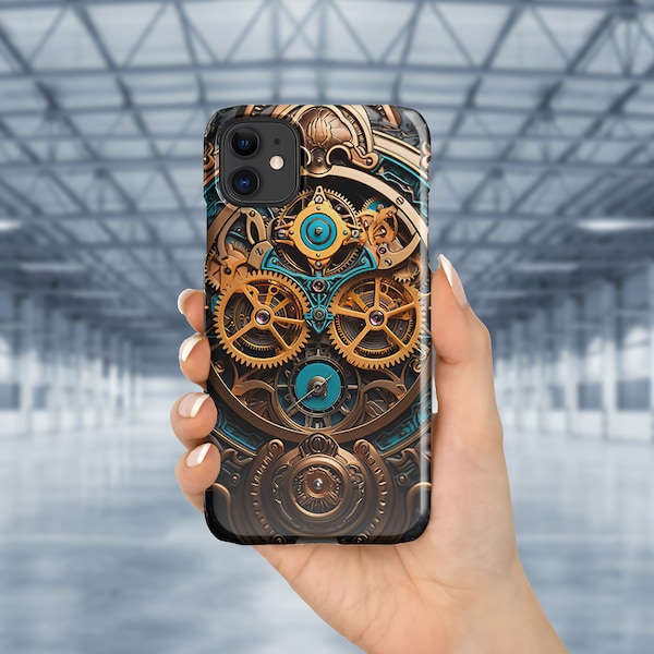 Steampunk Mechanical Snap case for iPhone®  iPhone 14, 13 Pro Max Phone Case, iPhone 14 Plus, iPhone 13, iPhone 14, 13 Mini, iPhone 12