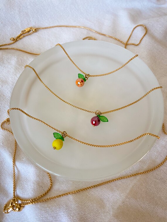 Dainty fruit jewelry deals