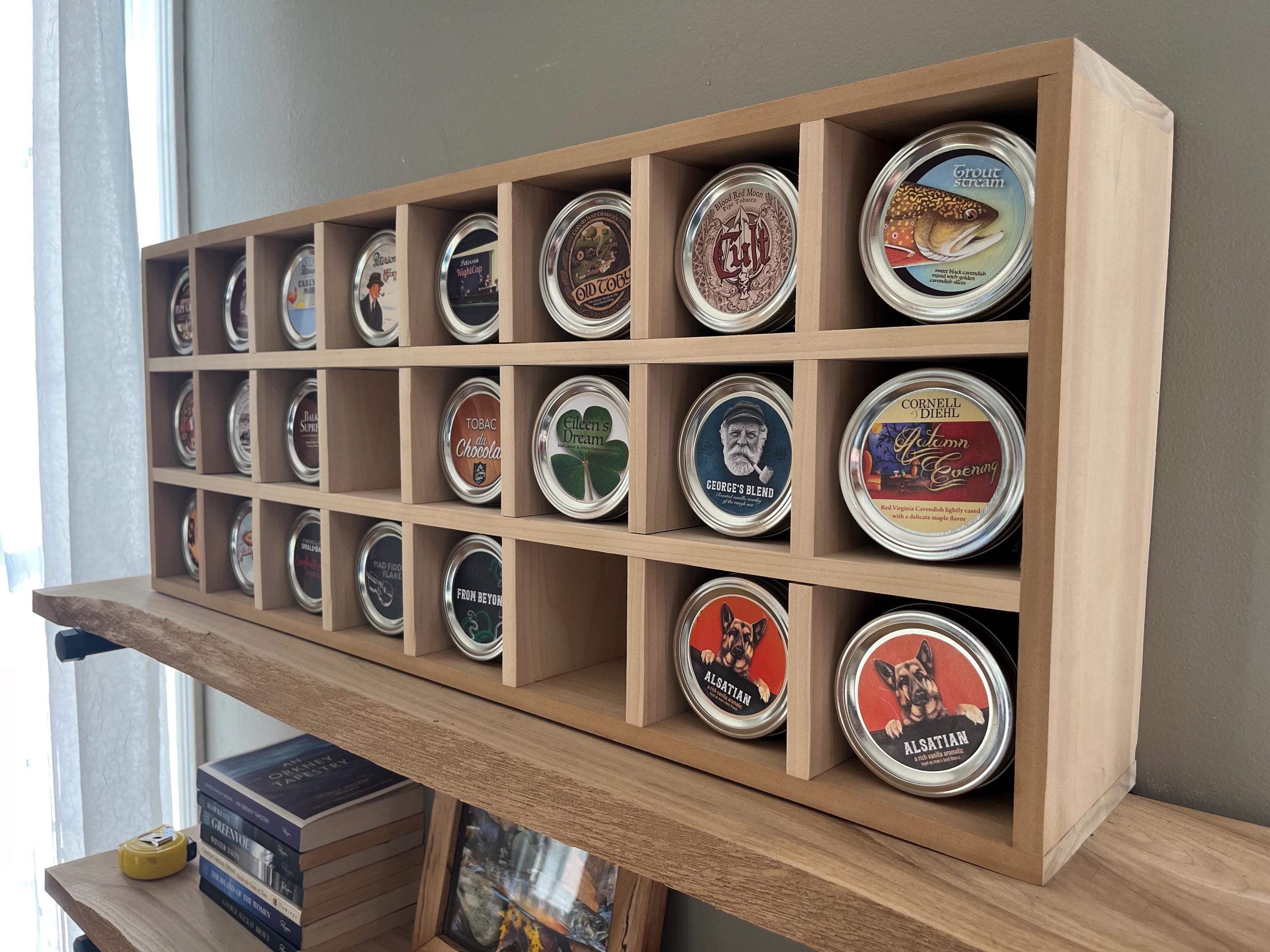 Tobacco Cabinet, 24 Mason Jar Display