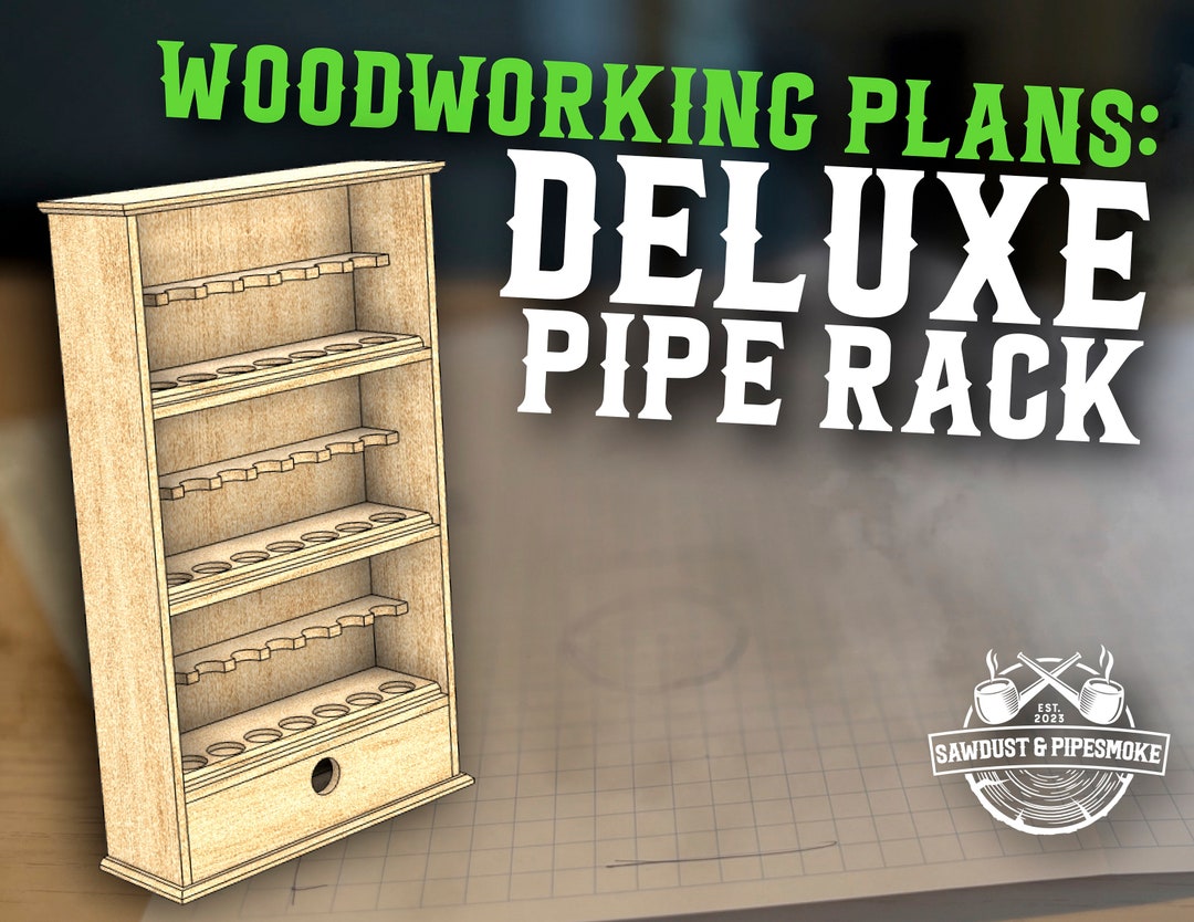 Pipe Rack Plans, Tobacco Pipe Rack, Pipe Rack, Pipe Storage, Plans for