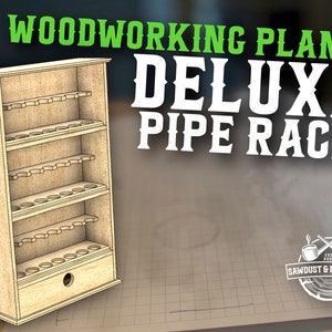 Pipe Rack Plans, Tobacco Pipe Rack, Pipe Rack, Pipe Storage, Plans for Pipe Rack