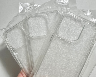 Clear Phone Case with Hooking Holes for Chains, Decoden Blanks, Premium iphone case for DIY