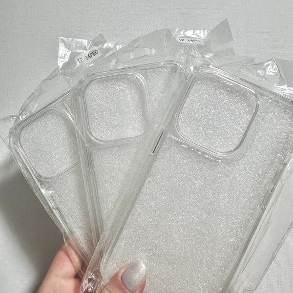 Clear Phone Case with Hooking Holes for Chains, Decoden Blanks, Premium iphone case for DIY