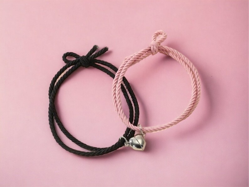 Heart Bracelet, Couples Bracelet, Matching Stretchy Bracelets, Bracelets for