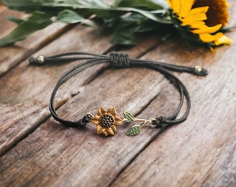 Etsy sunflower bracelet sale