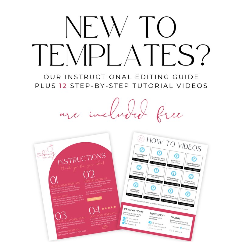 wedding-program-template-foldable-editable-wedding-etsy