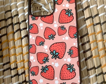 Cute kawaii strawberry iPhone case, retro strawberry iPhone case, iphone 11 12 13 14 case, Trendy phone case cute gift