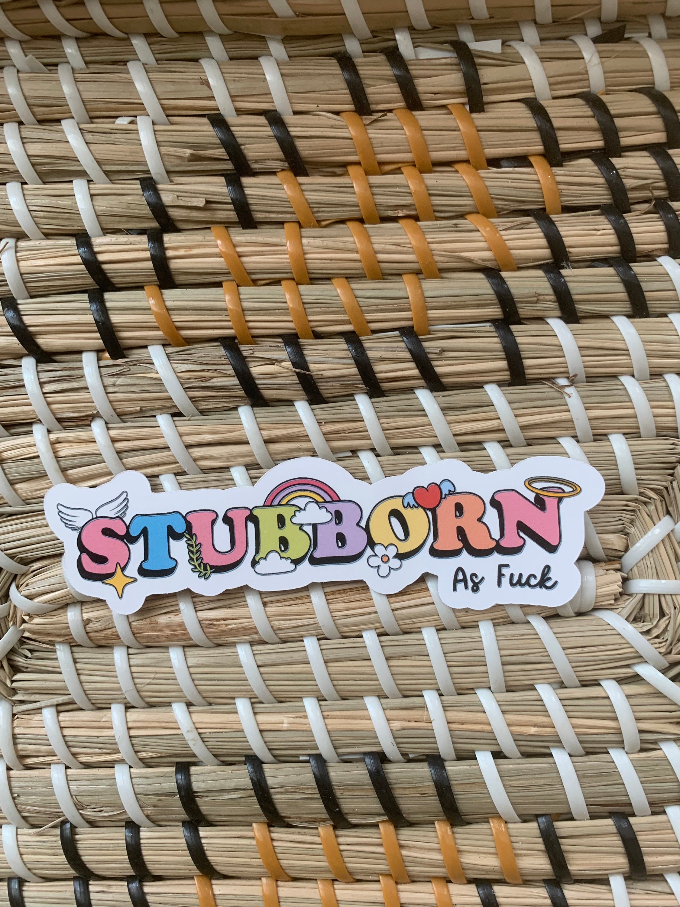 Stubborn Asf Sticker, Vinyl Matte Sticker, Cute Water Bottle Sticker ...