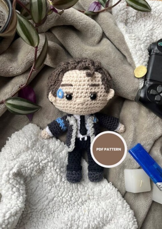 Detroit become human コナー ぬいぐるみ Connor Amigurumi Doll Pattern - Detroit Become Human - Etsy