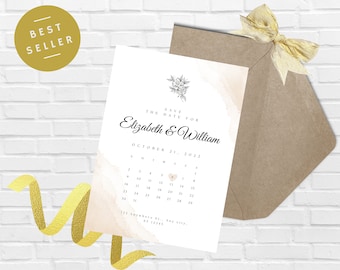 Save The Date Kalender Vorlage, Digitaler Download, Hochzeit Vorlage, Digitale Vorlage, Trending Hochzeit Vorlage, Save The Date Vorlage