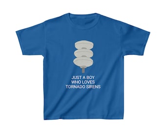 Just a Boy Who Loves Tornado Sirens Kids Modulator Heavy Cotton™ Tee