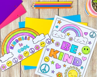 Dibujo para colorear y manualidad de sombrero para el Día de la Bondad / Actividad socioemocional sobre la amistad