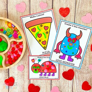 Printable Valentine's Day Dough Mats | STEM Play Center Activities