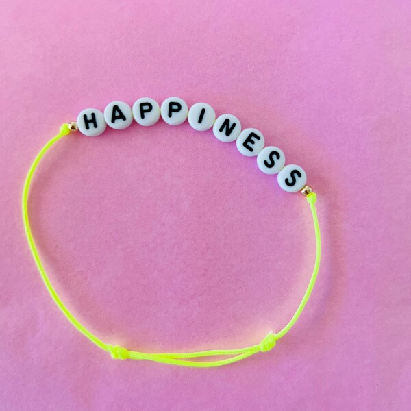 Happiness Armband neon gelb