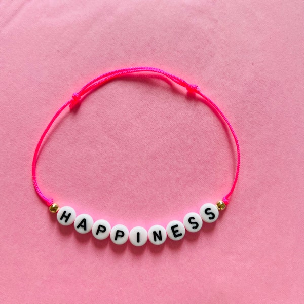 Happiness | Armband neonpink