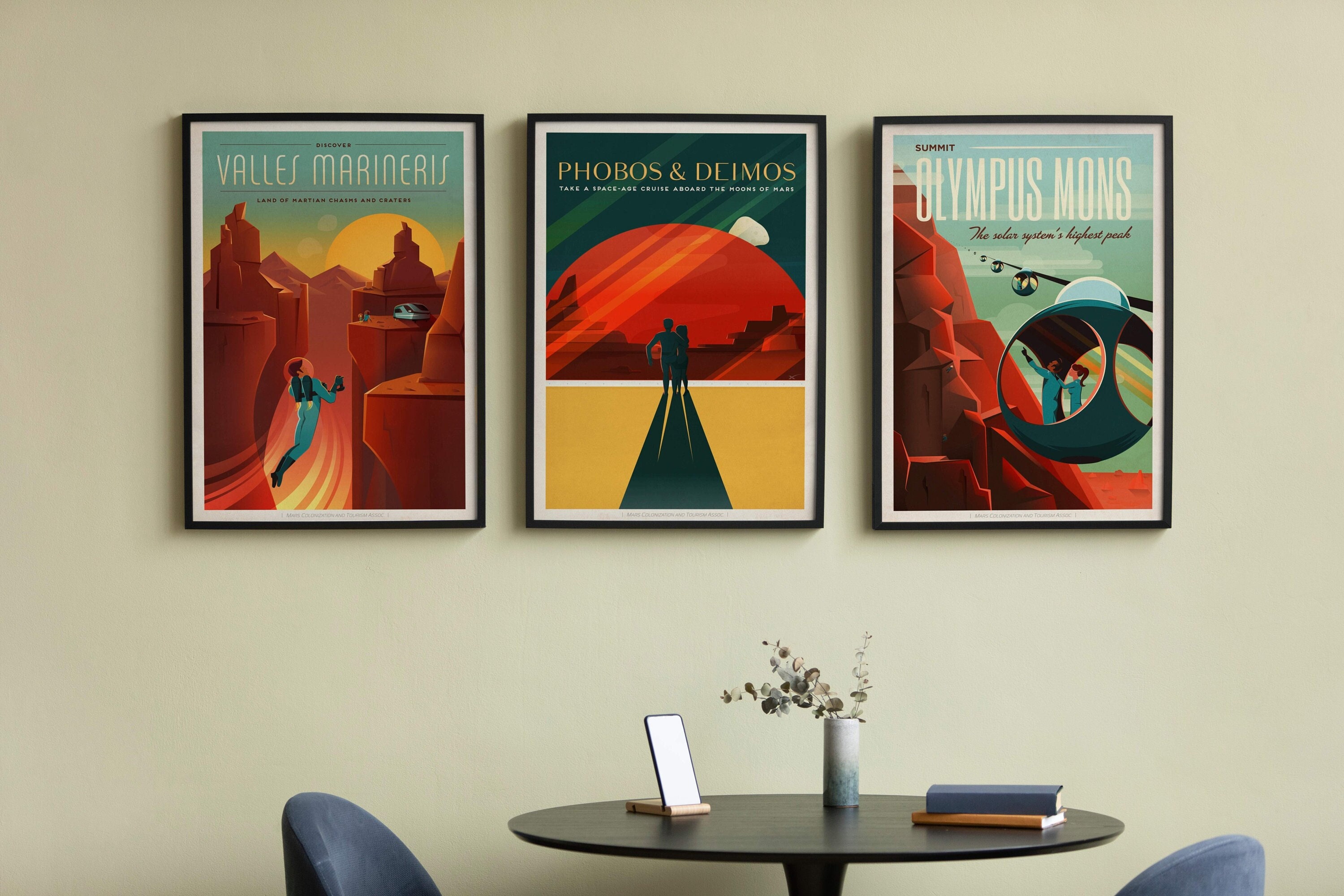 Collection of 3 Sci-fi Prints Space Digital Poster | Futur Nasa ...