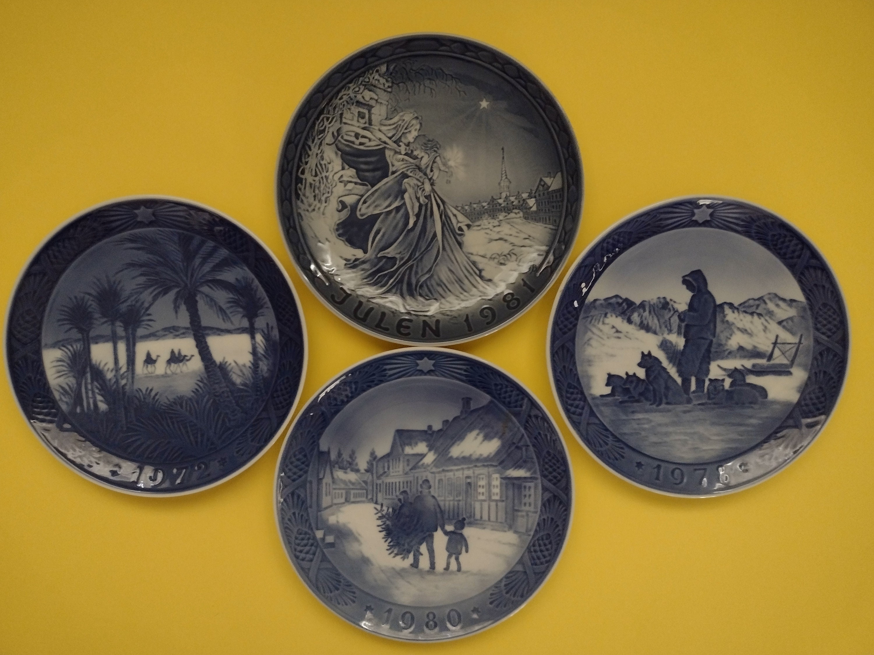 4 -Royal Copenhagen - Bing & Grondahl Collector Plates - Made in Denmark.