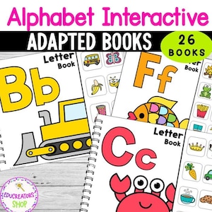 Alphabet Adapted Books Interactive Special Education Books ESL ELL