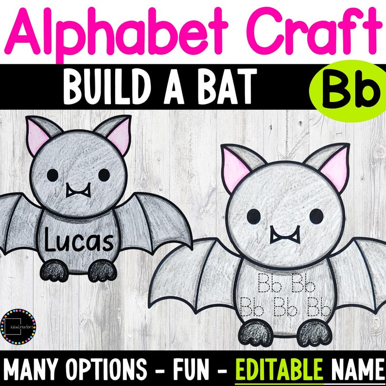 Alphabet One Page Build a Crafts | Phonics Bundle A to Z Kindergarten ...