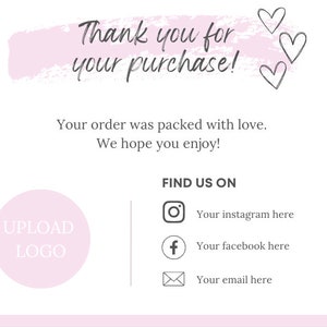 Pink Aesthetic Luxury Thank You Card