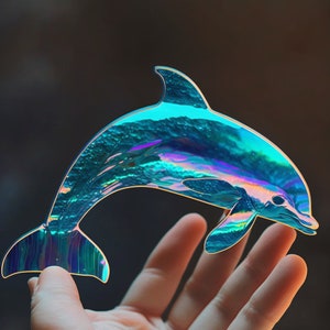 Dolphin sticker Transparent Outdoor Stickers, Die-Cut, 1pcs