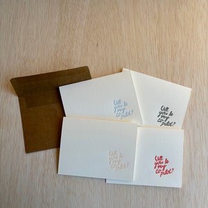 Will You Be My Co-Pilot Letterpress Printed Greeting Card with Envelope