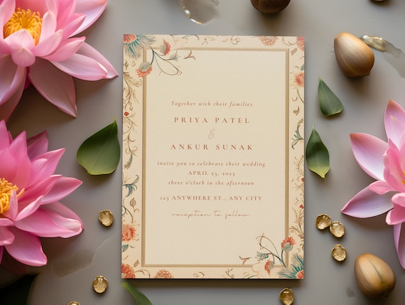 Indian Wedding Invitation Animated Digital & Printable | Tamil Invite Wedding, Punjabi Card Invite, Nikah Digital Invite, Engagement Card