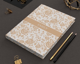 Diario floreale personalizzato: quaderno con nome personalizzato