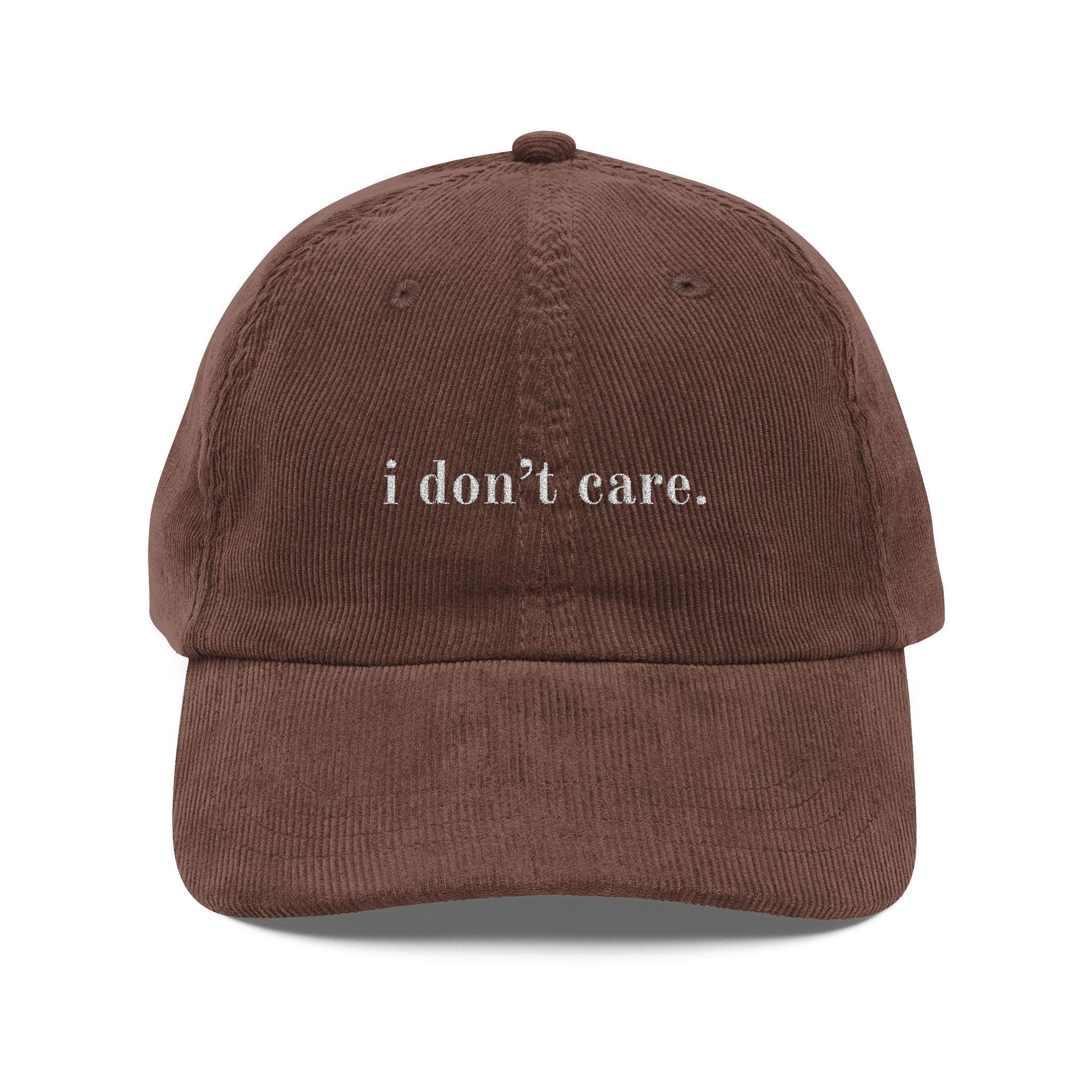 Embroidered Corduroy Hat, 90s Style Baseball Cap, Sarcastic Quote