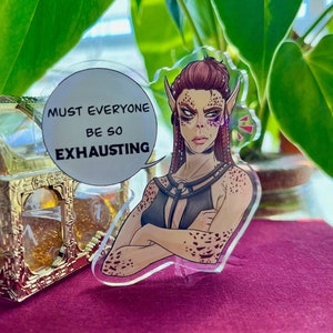 BG3 Lae&#39;Zel Acrylic Pins