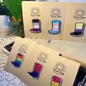 Pride Boots Acrylic Pins (Charity Donation)