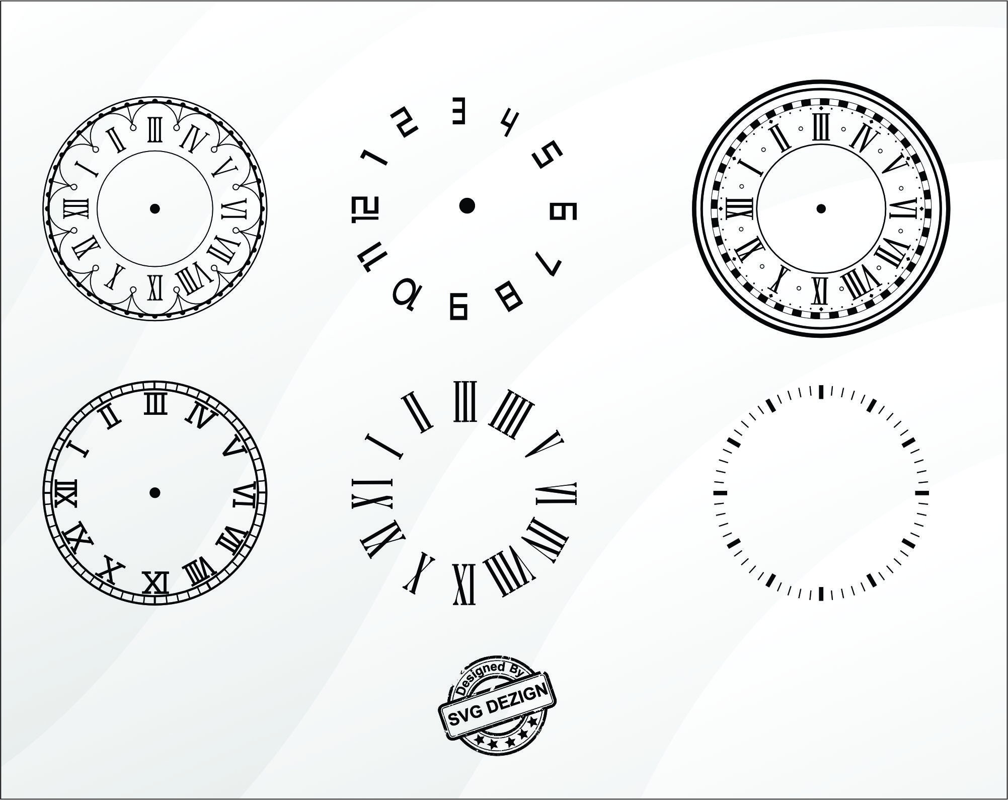 Clock Face SVG Bundle, Clock Face, Clock Face Clipart, Clock Face Cut ...