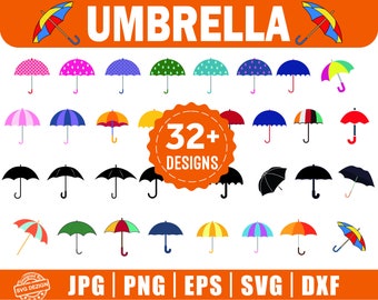 Paquete de svg de paraguas, svg de paraguas, svg de paraguas colorido, monograma dividido de paraguas, vector de paraguas, svg de lluvia, imágenes prediseñadas de paraguas, archivo de corte.