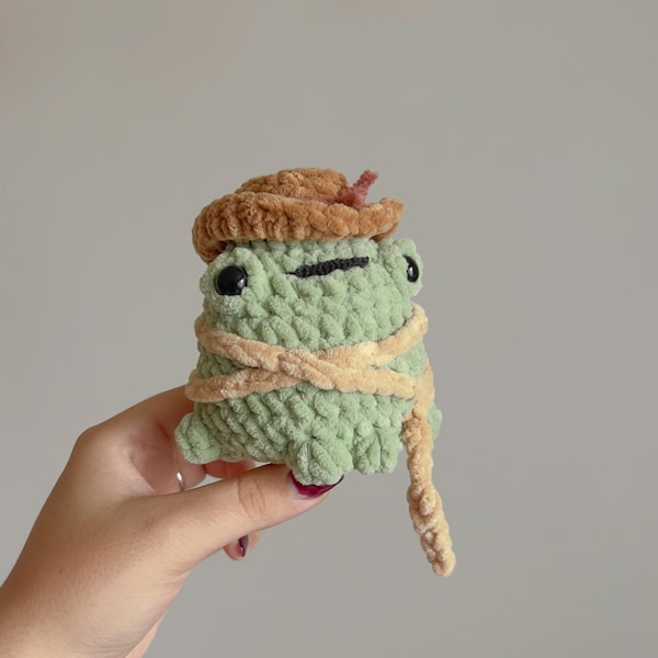 Cowboy Frog Crochet Pattern / Frog with Cowboy Hat and Lasso Crochet Pattern / Beginner Friendly US PDF Crochet Pattern