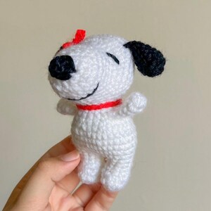 Snoop Puppy Plush / White Puppy Peanuts Cute Crochet Plushie