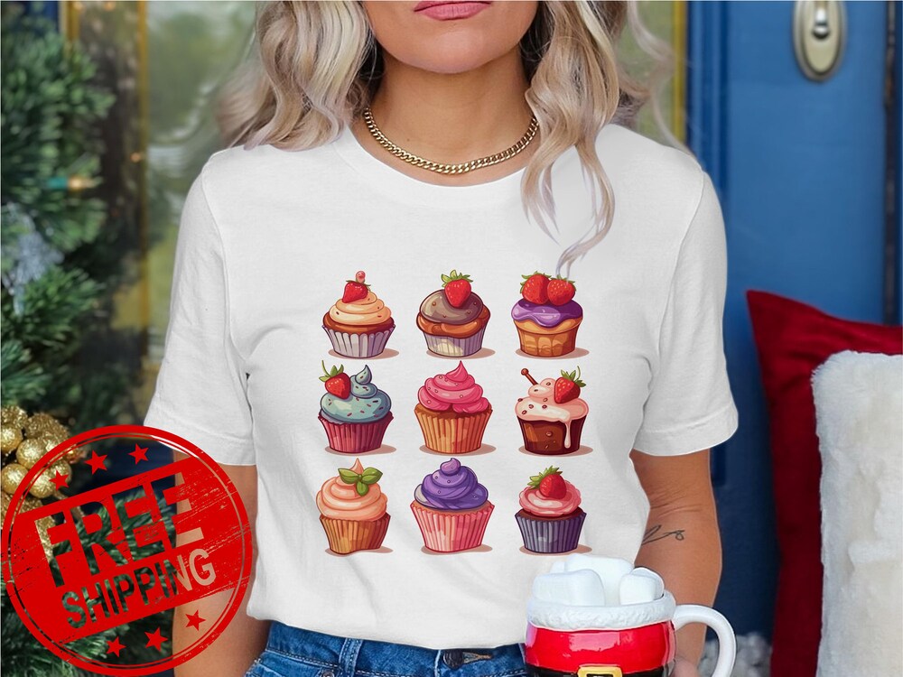 Cool Cupcakes Sweatshirt, Retro Sweatshirt, Groovy Sweatshirt, Boho Sweatshirt, Vintage Sweatshirts Trendy Fashion