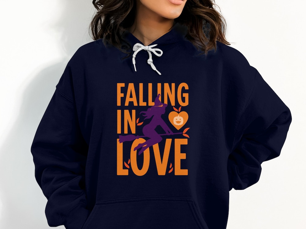 Falling In Love, Cozy Hoodie, Christmas, Hoodie Holiday Wear, Thanksgiving Hoodie, Comfy Hoodie, Thankful Hoodies, Gift For Her Designed By Shirttrendz