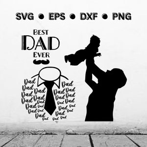 Papa SVG Bundle | Meilleur papa SVG | Fichier vectoriel numérique père | Fête des pères Eps Dxf Png | Anniversaire des papas | Téléchargement numérique pour Cricut