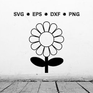 Daisy SVG | Daisy Png | Daisy Dxf | Daisy Eps | Flower Digital Download for Cricut | Floral Digital Vector Cut File